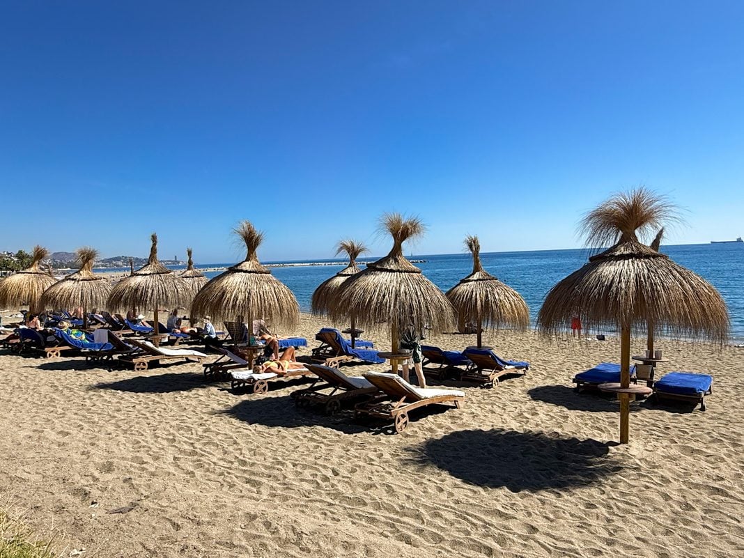 The beach in Malaga