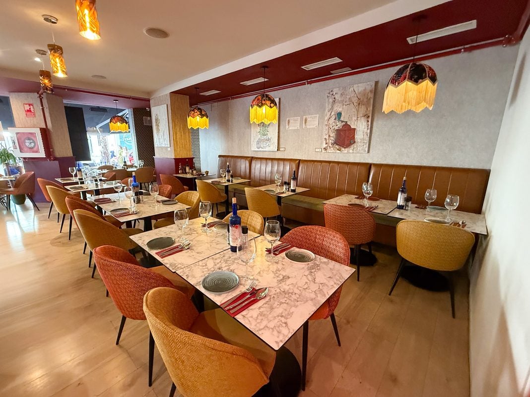 The inside of the Alegria restaurant in Malaga